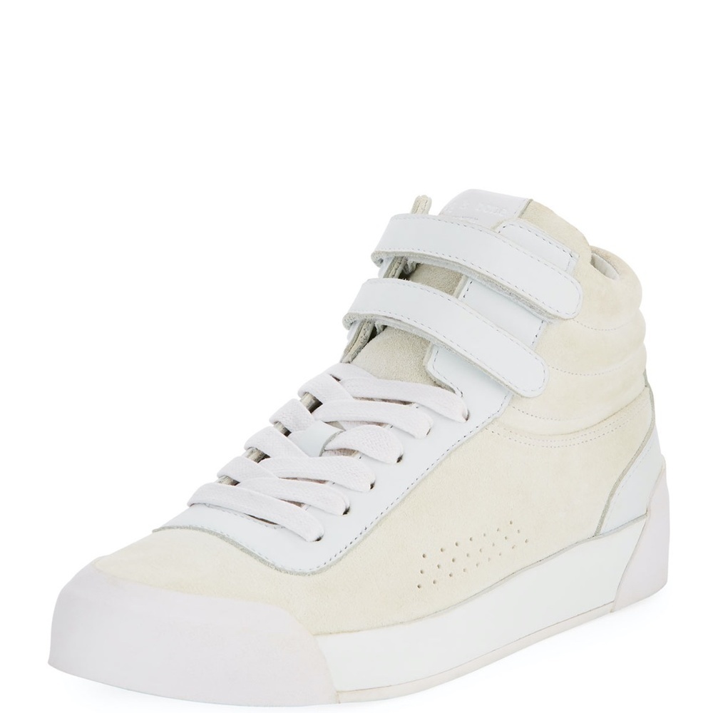 Rag & Bone Nova White and Cream High Top Sneakers • Size 36.5 🔴